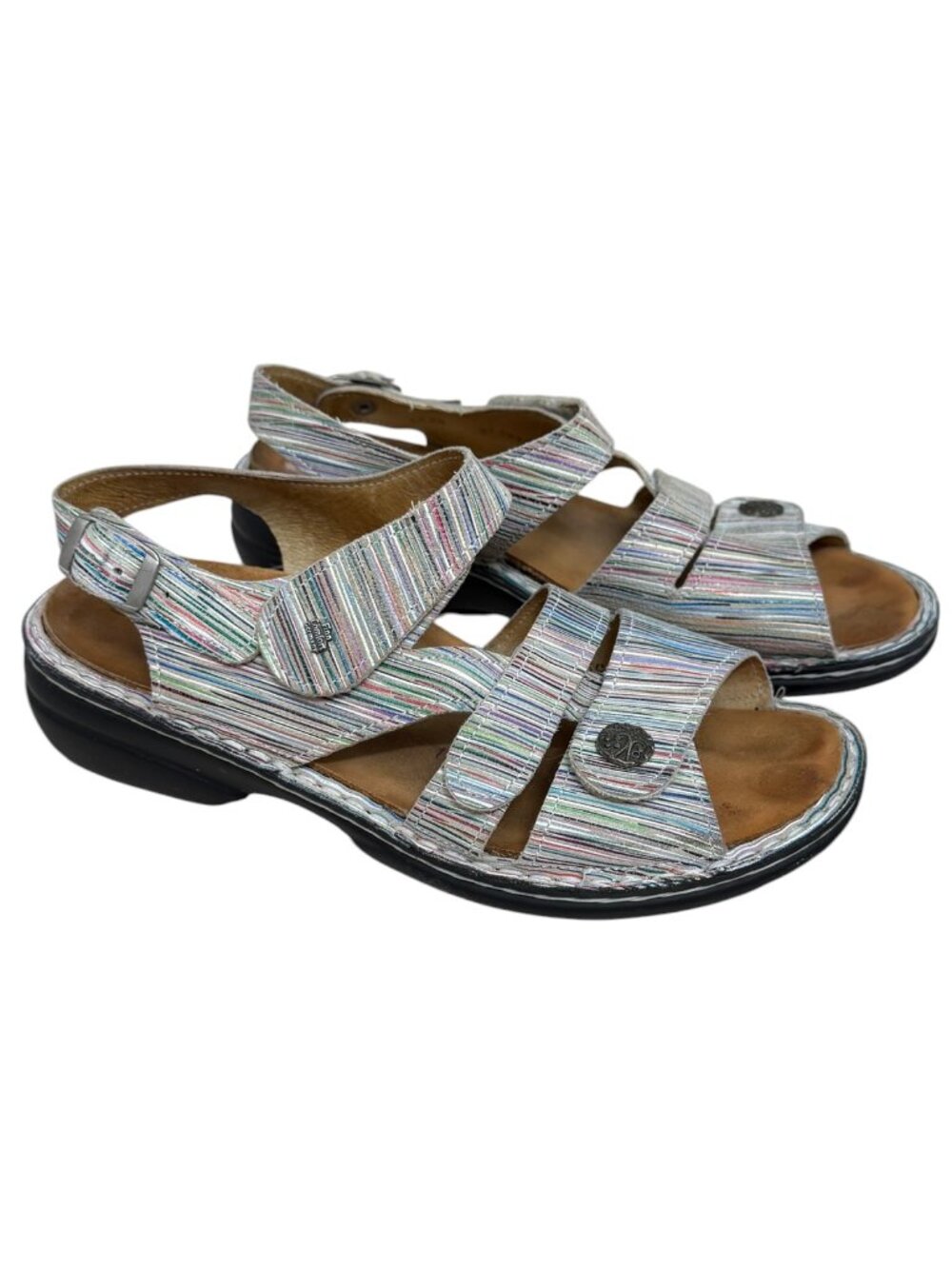 Finn Comfort Gomera Leather Ankle Strap Slide Sandal Women's Size 8
